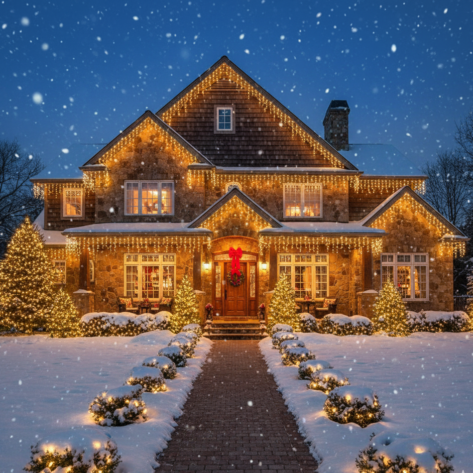 Guirlande dorée LED à lumière chaude, idéale pour sublimer ta décoration de fêtes et créer une ambiance féérique | Instant Noel