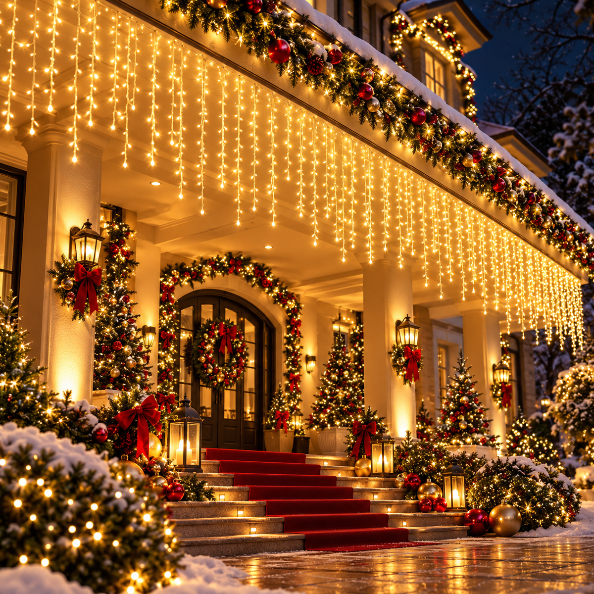 Guirlande lumineuse de Noël blanc chaud Éclat d’Hiver, idéale pour illuminer la maison, les fenêtres et les décorations de fêtes avec une lumière douce et chaleureuse | Éclat d’Hiver | Instant Noël