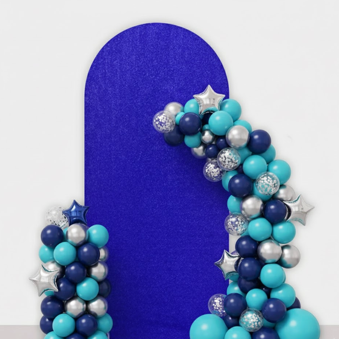 Housse bleu métalisée pour arche | Instant fête