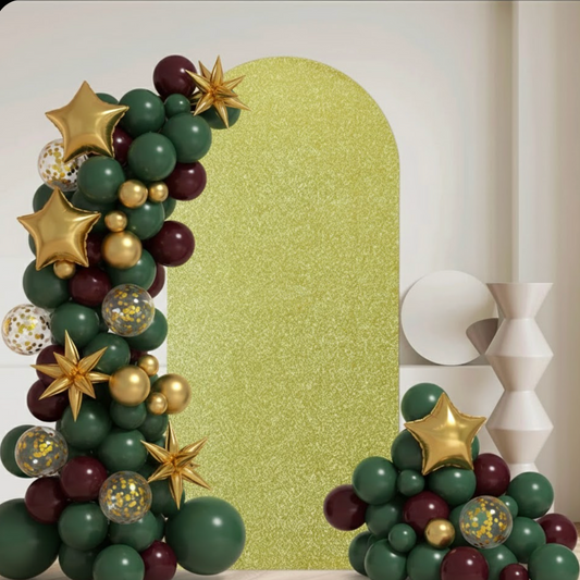 Housse jaune métalisée pour arche | Instant fête