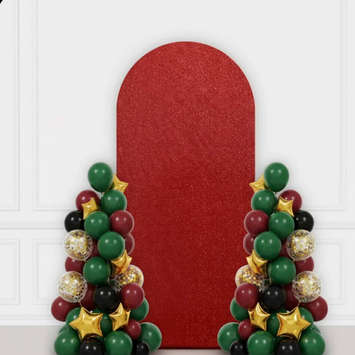 Housse rouge métalisée pour arche | Instant fête