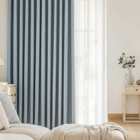 Rideau jacquard bleu | Imperial
