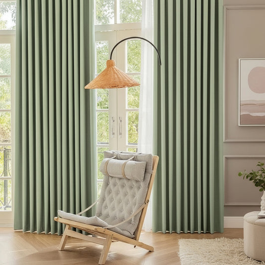 Rideau jacquard vert clair | Imperial