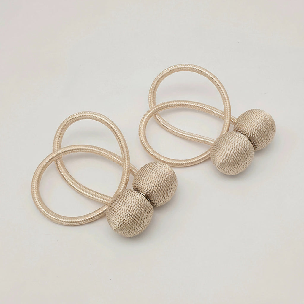 Lot de deux embrasses beige | Instant rideau 