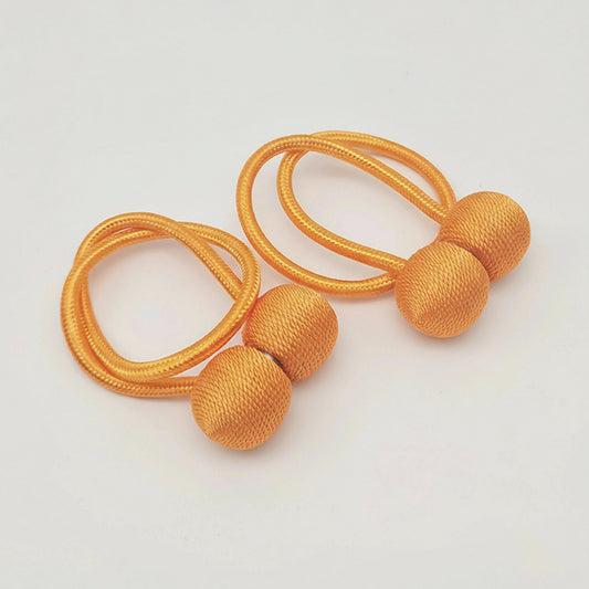 Lot de deux embrasses orange pour rideau salon decoration | Instant rideau 