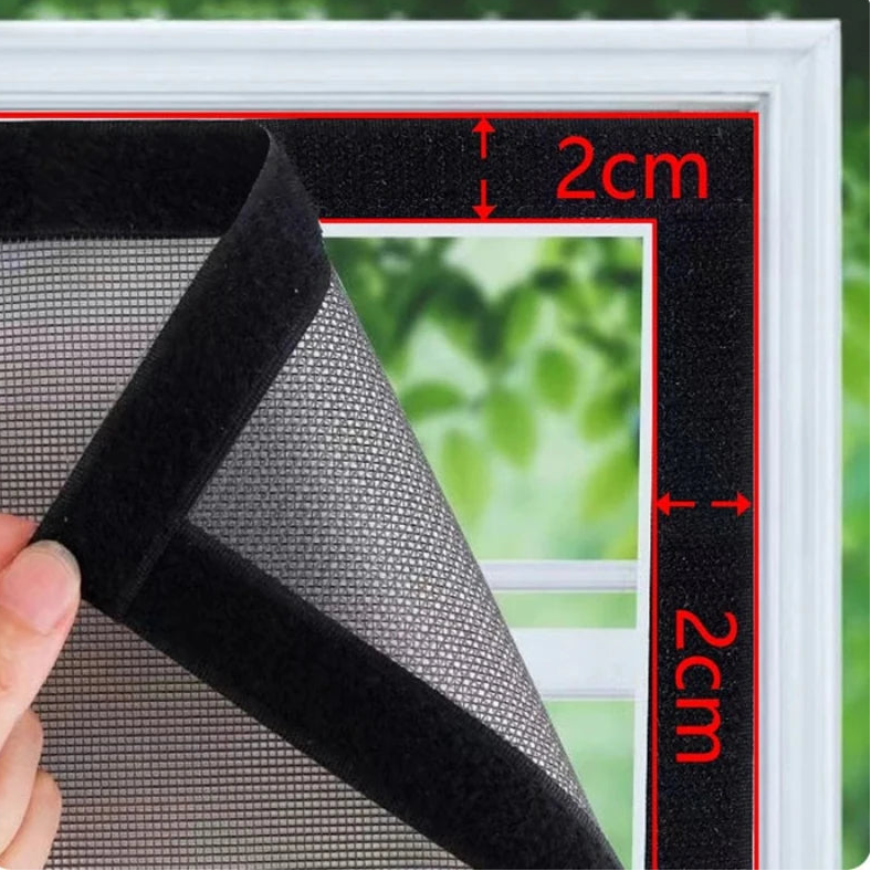 Moustiquaire fenêtre noire maille fine anti moustiques protection insectes discrète ventilation naturelle maison été | Stopi | Instant rideau