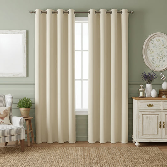 Rideau occultant thermique beige | Opale