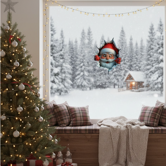 pere noel sur fenetre