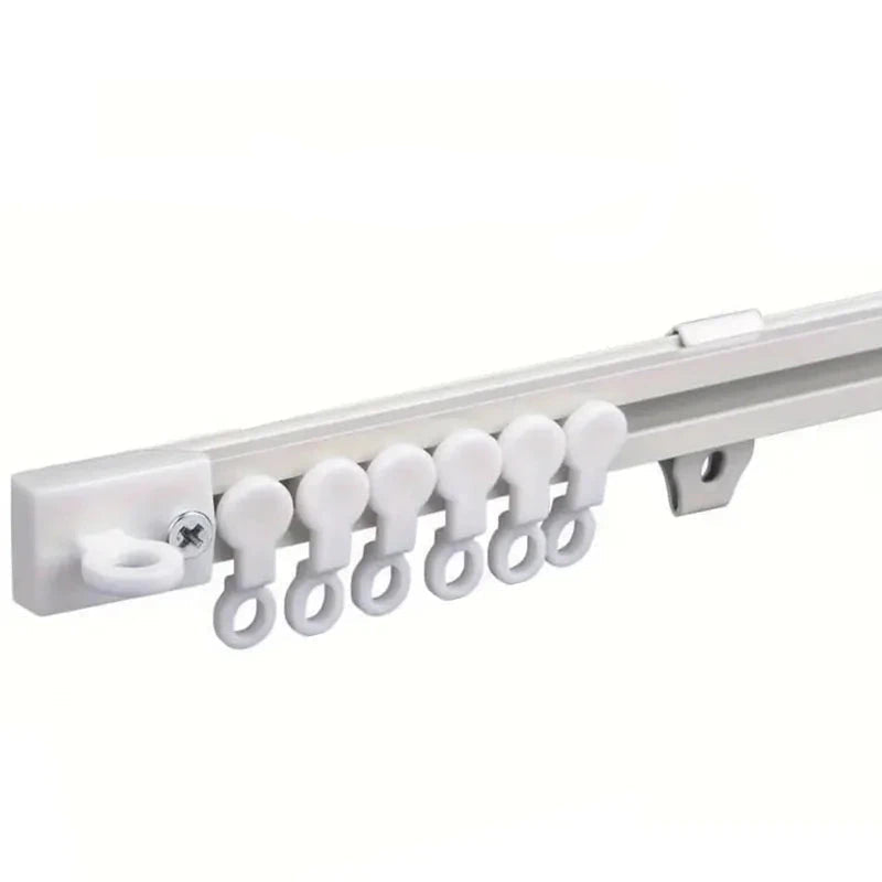 Rail rideau adhesif  blanc installation facile | Fixation plafond ou mur | Instant Rideau Installation murale / 50cm