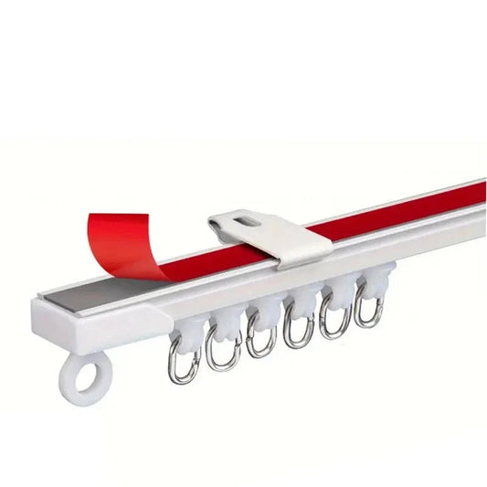 Rail rideau adhesif | Fixation plafond ou mur | Instant Rideau Installation au plafond / 50cm