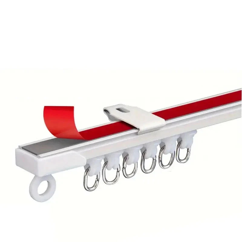 Rail rideau adhesif | Fixation plafond ou mur | Instant Rideau Installation au plafond / 50cm