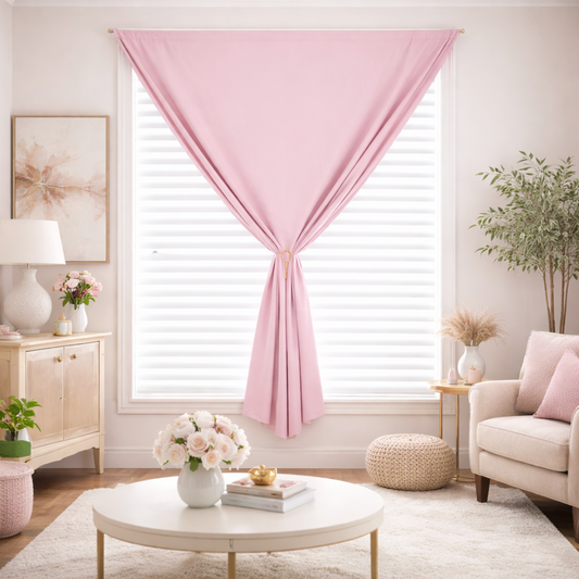 Rideau occultant adhésif rose fixation autocollante | Nuitfix | Instant Rideau