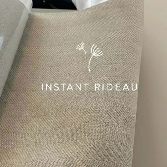 Rideau beige pour salon et chambre, chenille douce et occultation efficace | Rups | Instant Rideau