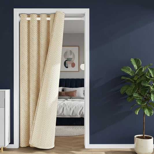 Rideau beige occultant thermique | Serenya | Instant Rideau