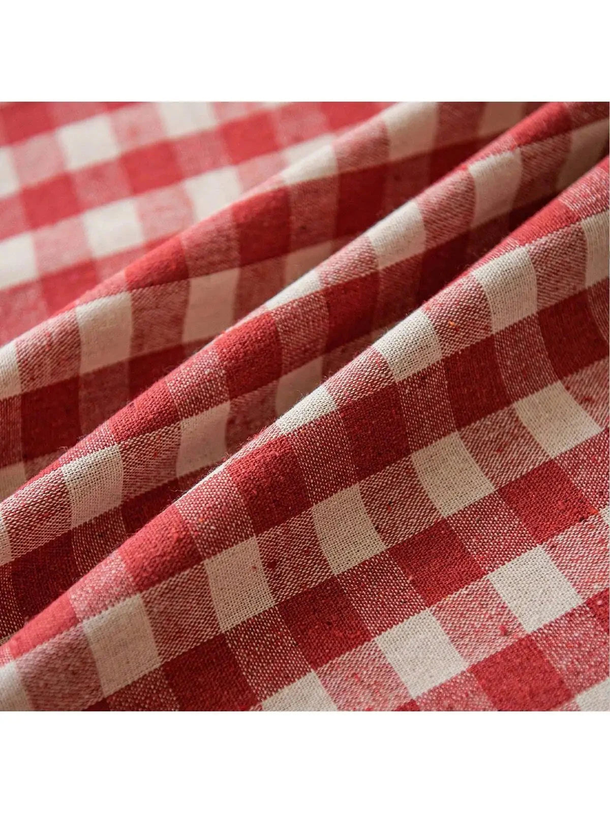 Rideau carreau rouge et blanc tissus | Campana | Instant Rideau