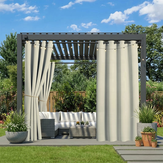 Rideau exterieur beige cedralis | Instant rideau