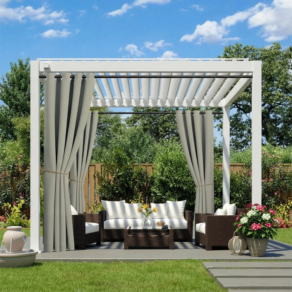 rideau extérieur cedralis couleur taupe | instant rideau