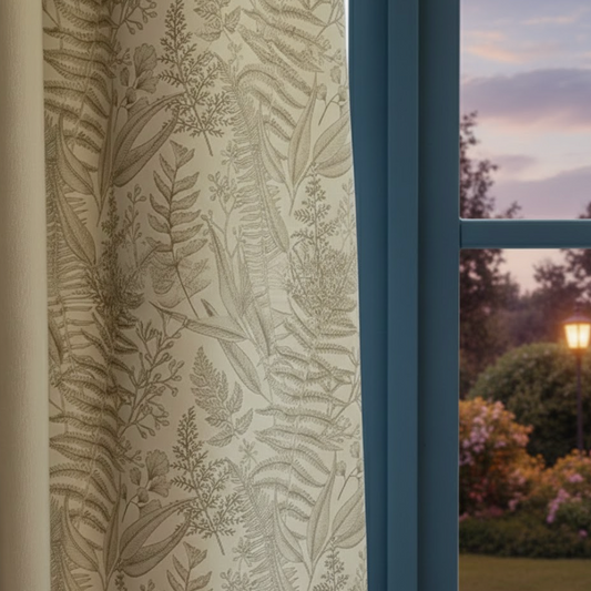 Rideau occultant en chenille marron, léger et élégant pour salon et chambre | Matina | Instant Rideau
