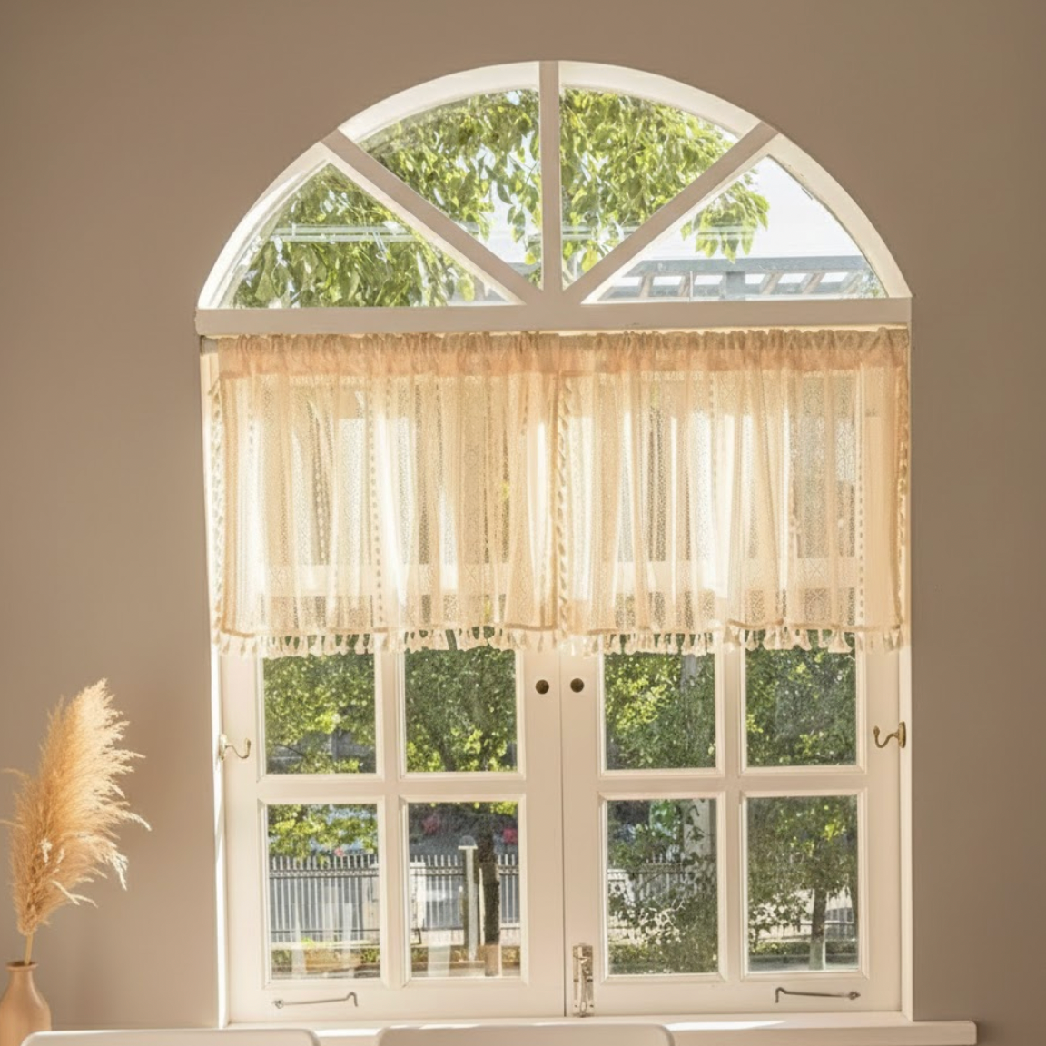 Rideau court dentelle fenetre | Pampia | Instant Rideau