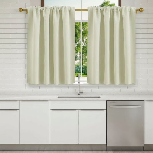 rideau de cuisine beige | Aromis | Instant rideau