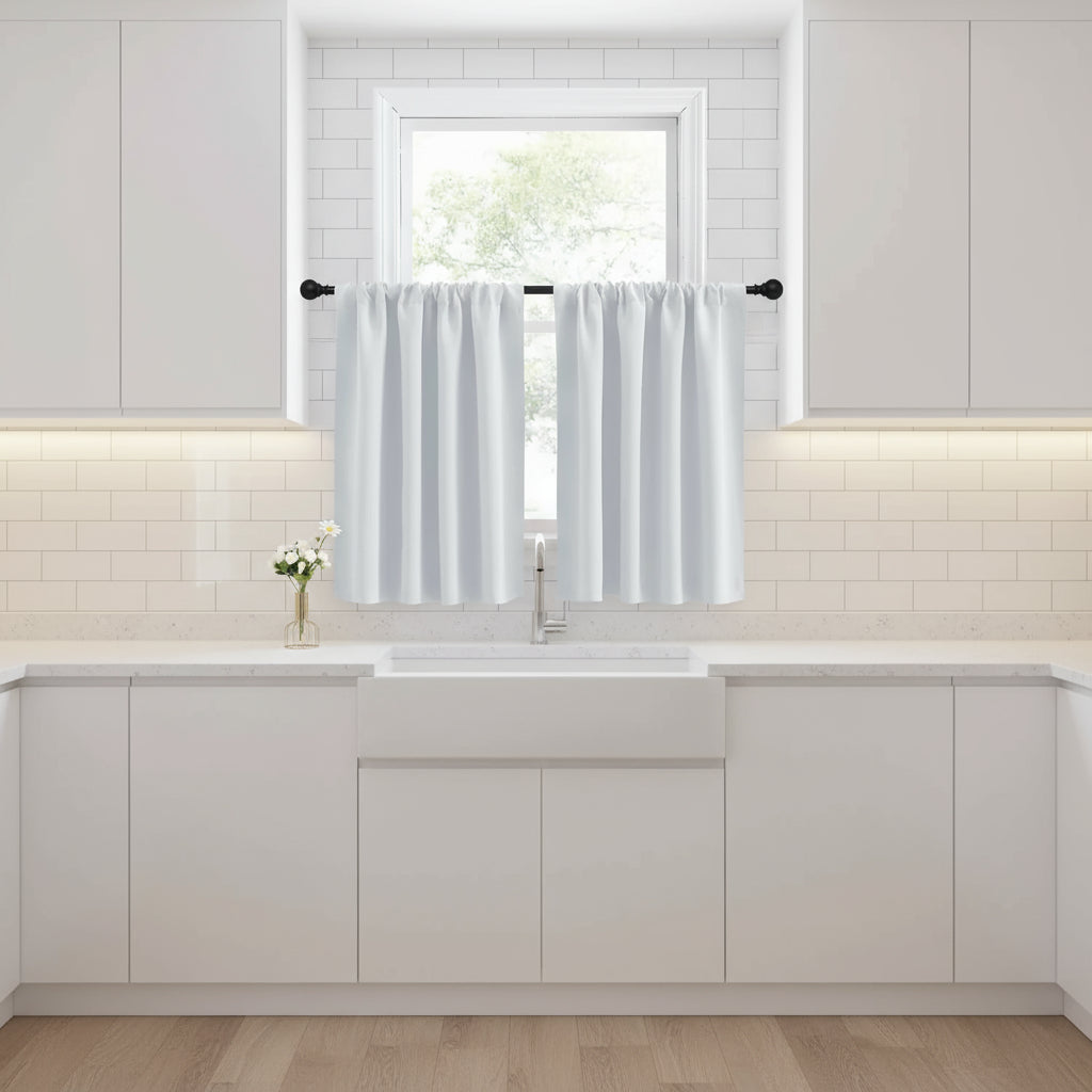 rideau de cuisine blanc | Aromis | Instant rideau