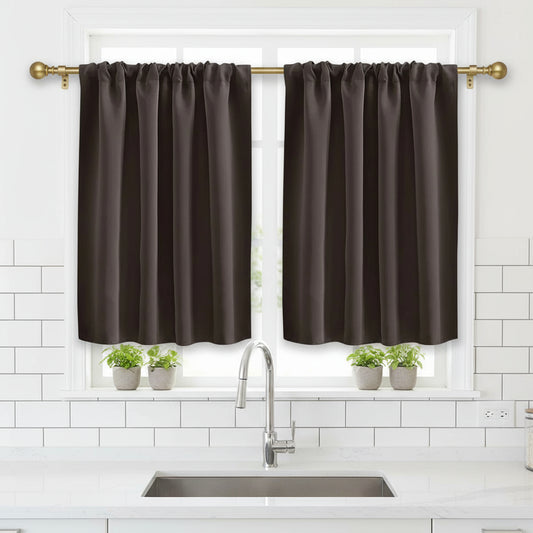 rideau de cuisine marron | Aromis | Instant rideau