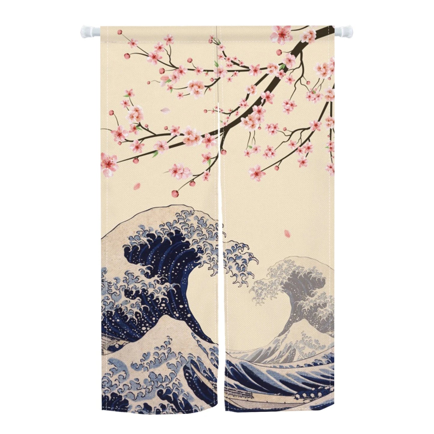 Rideau de porte japonais | Noren | Instant Rideau Blanc cassé / L65 x H90