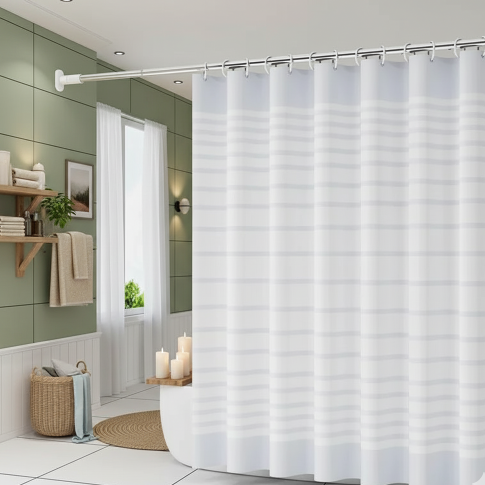 Rideau de douche rayures Doccia moderne et élégant pour salle de bain | Doccia | Instant rideau
