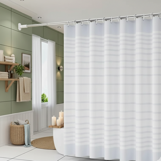 Rideau de douche rayures Doccia moderne et élégant pour salle de bain | Doccia | Instant rideau