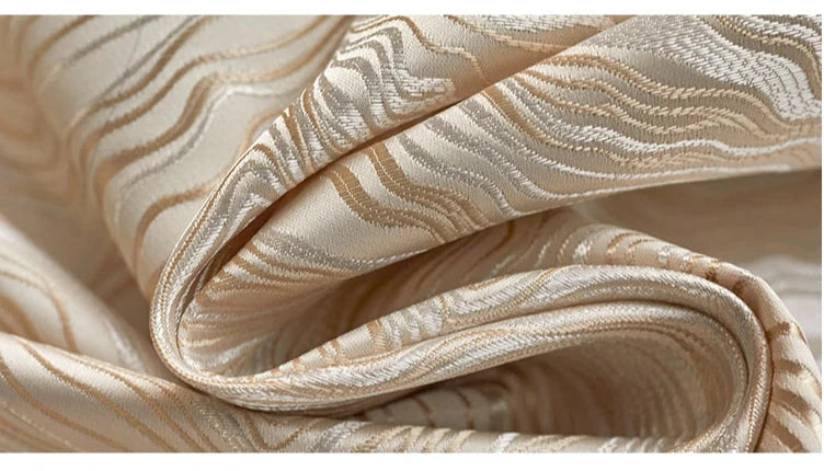 Rideau en jacquard beige | Prestigia | Instant Rideau Beige / L300 x H250 / Oeillets