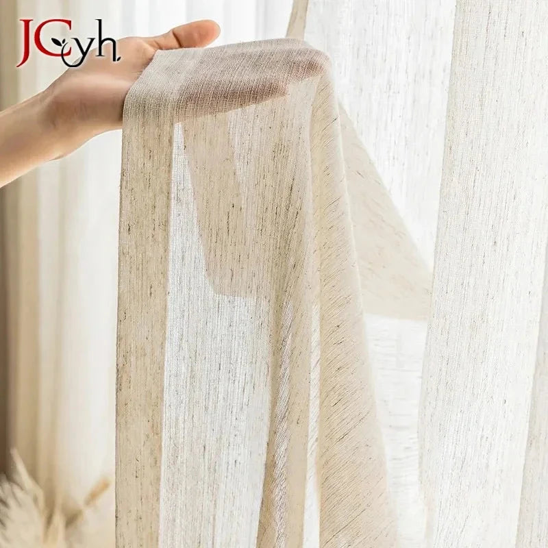 Rideau en lin beige | Lino | Instant Rideau
