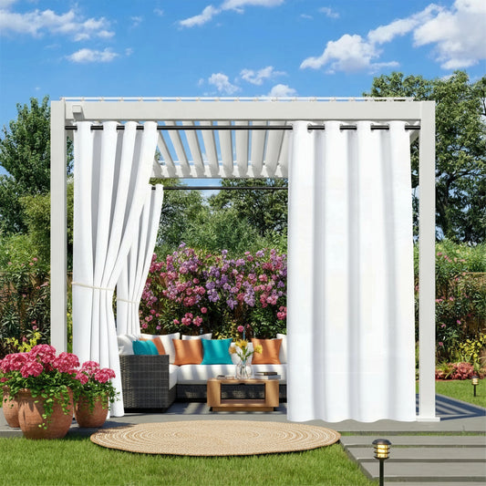 rideau exterieur blanc cedralis | Instant rideau