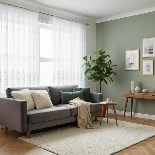 Voilage floral raffiné créant une atmosphère harmonieuse et sophistiquée | Blume | Instant rideau