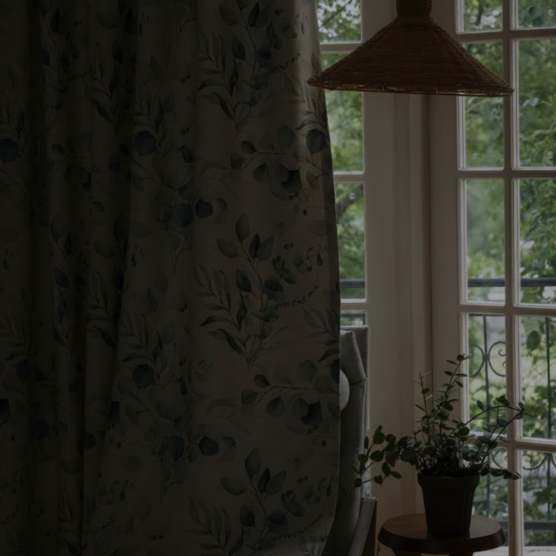 Rideau floral occultant pour salon et chambre décoratif | Outono | Instant Rideau