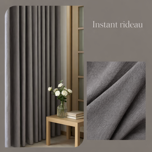 Rideau gris anti-bruit au design contemporain, pour un confort optimal | Sonara | Instant rideau