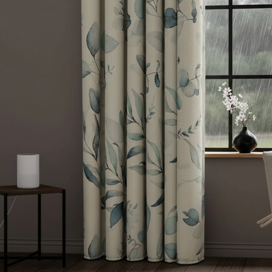 Rideau imprimé floral fenêtre à haut ombrage | Outono | Instant Rideau