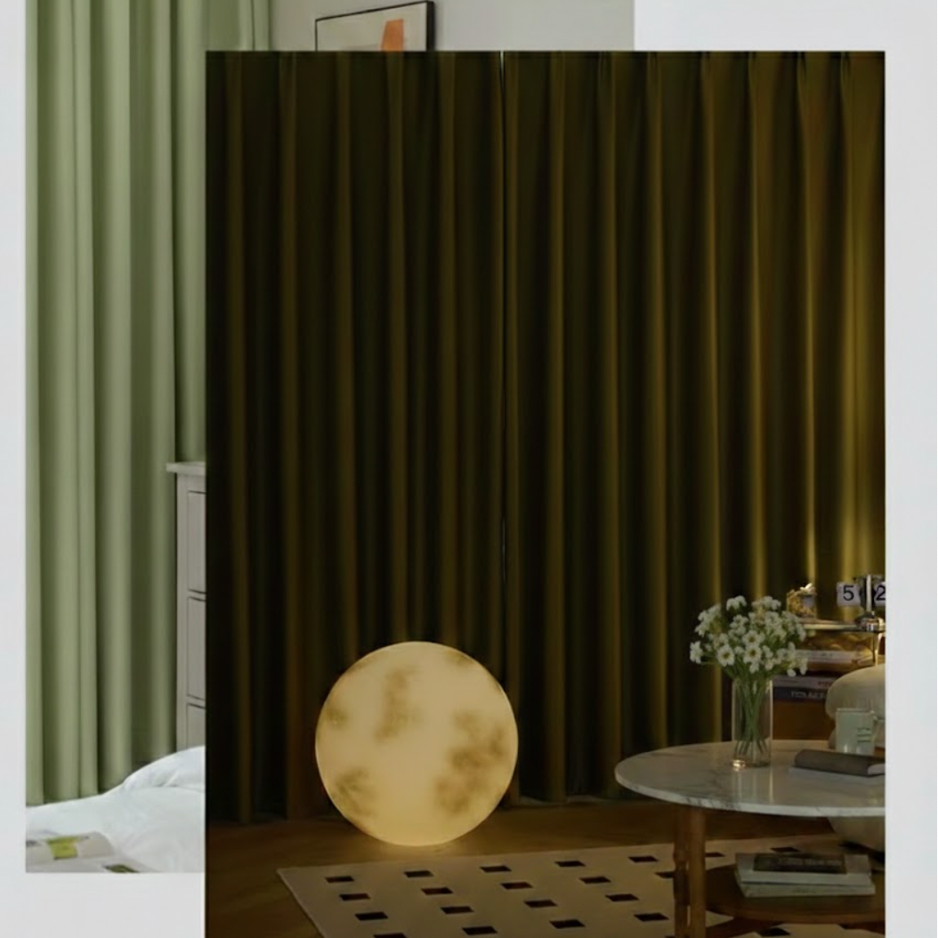 Rideau épais insonorisé et décoratif vert, occultation et réduction des bruits | Silencio | Instant Rideau