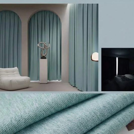 Rideau occultant et insonorisé bleu ciel pour une atmosphère calme et reposante à la maison | Silencio | Instant Rideau