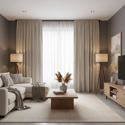 Rideau isolant phonique sable pour profiter d’un espace silencieux et cosy | Silencio | Instant rideau