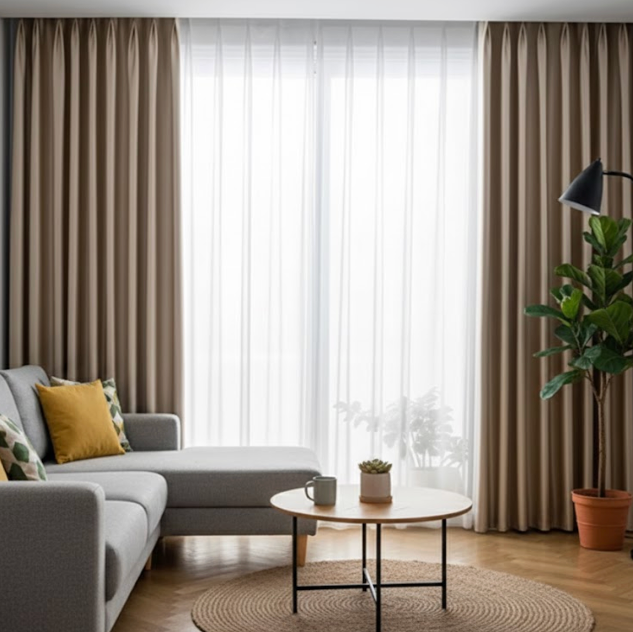 Rideau isolant thermique lumiere beige | Throne | Instant rideau