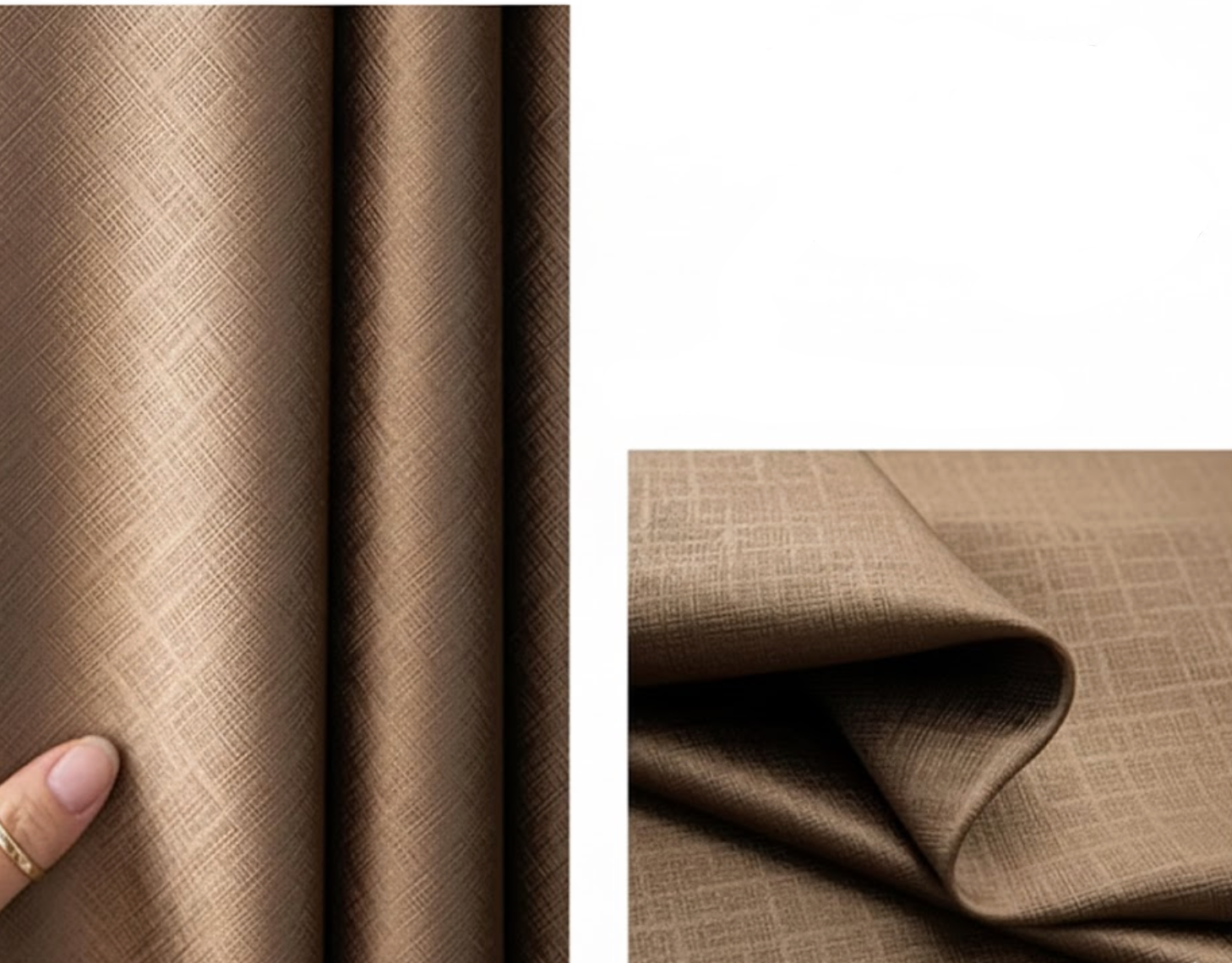 Rideau isolant thermique tissu marron | Throne | Instant Rideau