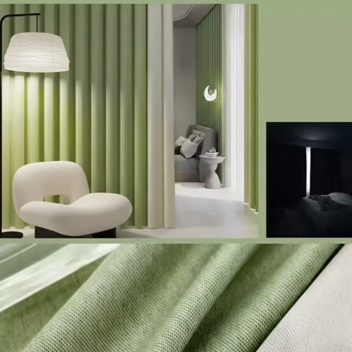 Rideau épais insonorisé occultant pour grandes fenêtres et intérieur silencieux | Silencio | Instant Rideau