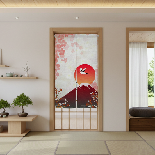 rideau japonais porte volcan | Noren | Instant Rideau