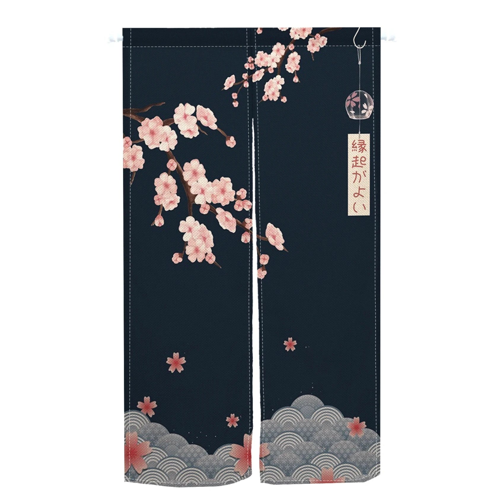Rideau japonais fleur | Noren | Instant Rideau Fleur / L65 x H90