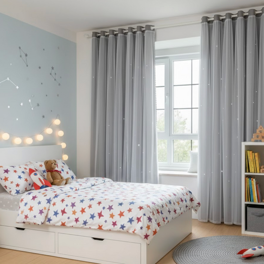 Rideau Kidy transformant la chambre de votre enfant en cocon de douceur et de rêve | Kidy | Instant rideau