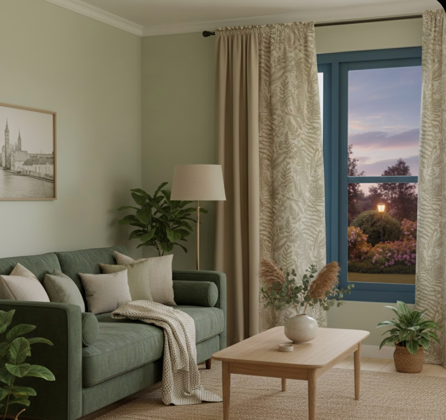 Rideau de luxe en chenille marron avec tombé fluide et confort lumineux | Matina | Instant Rideau
