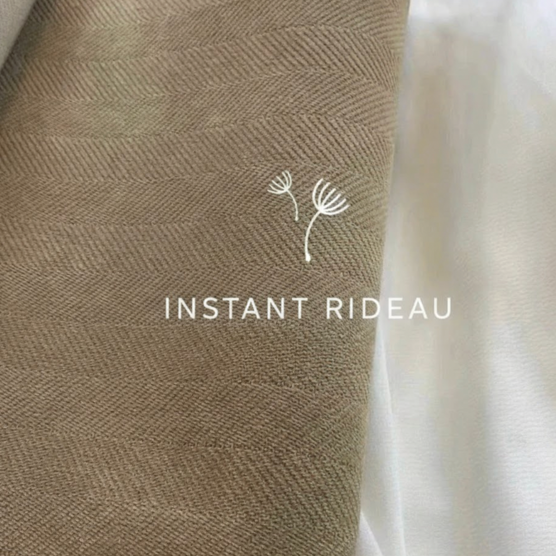 Rideau marron pour salon et chambre, tissu chenille doux et occultant | Rups | Instant Rideau