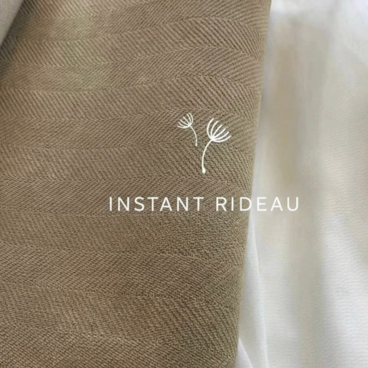 Rideau marron pour salon et chambre, tissu chenille doux et occultant | Rups | Instant Rideau