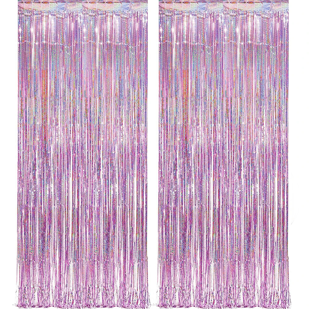 Décoration murale mauve métallisée pour événement festif | Instant Fêtes