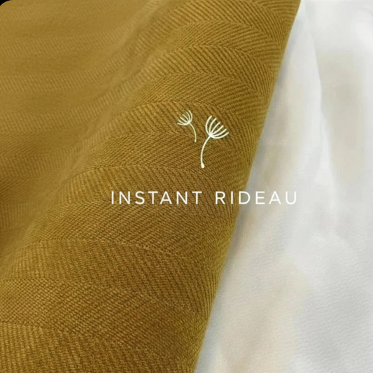 Rideau moutarde pour salon et chambre, chenille douce et occultation performante | Rups | Instant Rideau